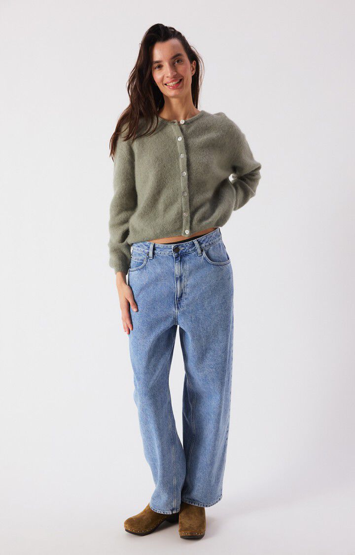 American Vintage Vitow Cardigan- Multi Khaki Melange