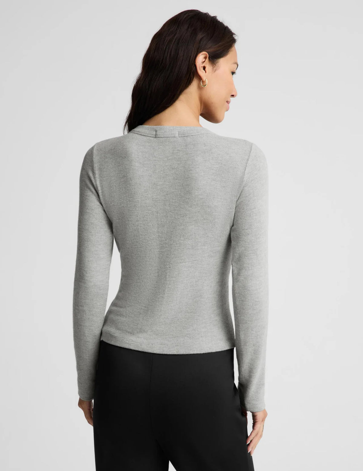 Beyond Yoga LuxeLayer Fitted Cardigan- Heather Gray