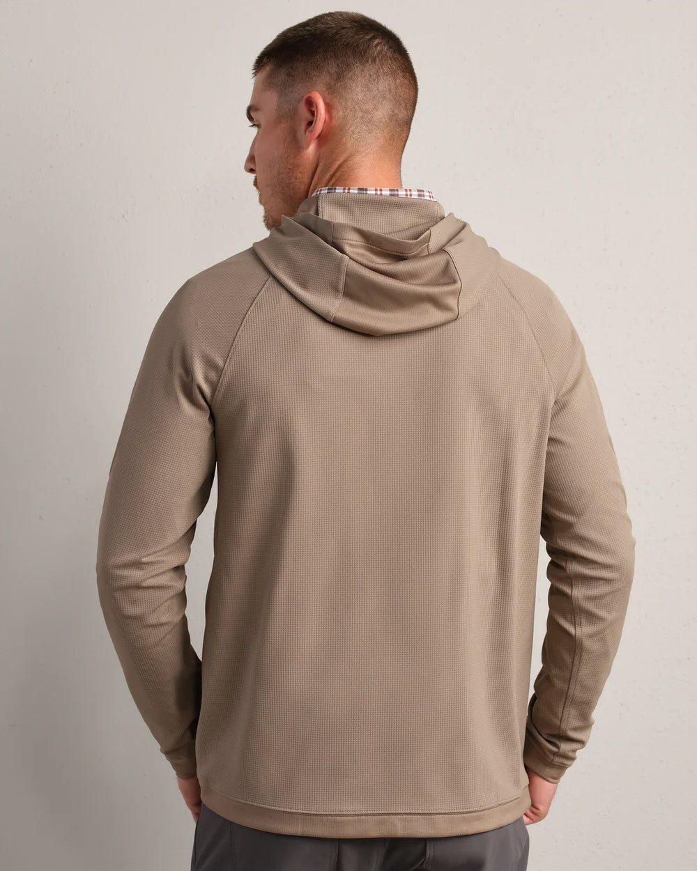 Rhone Apparel Waffle Tech Hoodie - Foggy Taupe