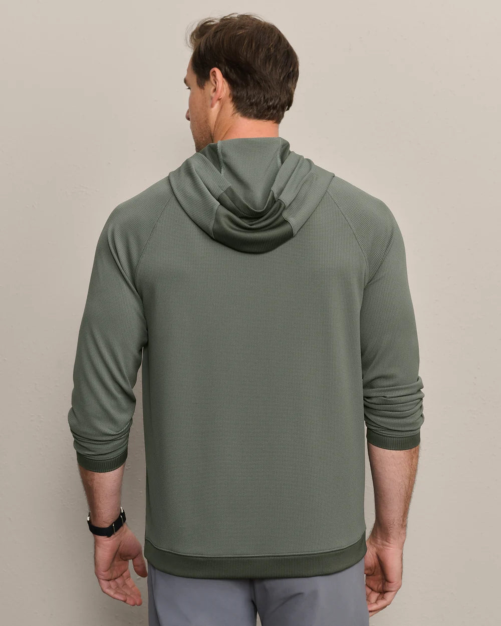 Rhone Apparel Waffle Tech Hoodie - Olive Shadow