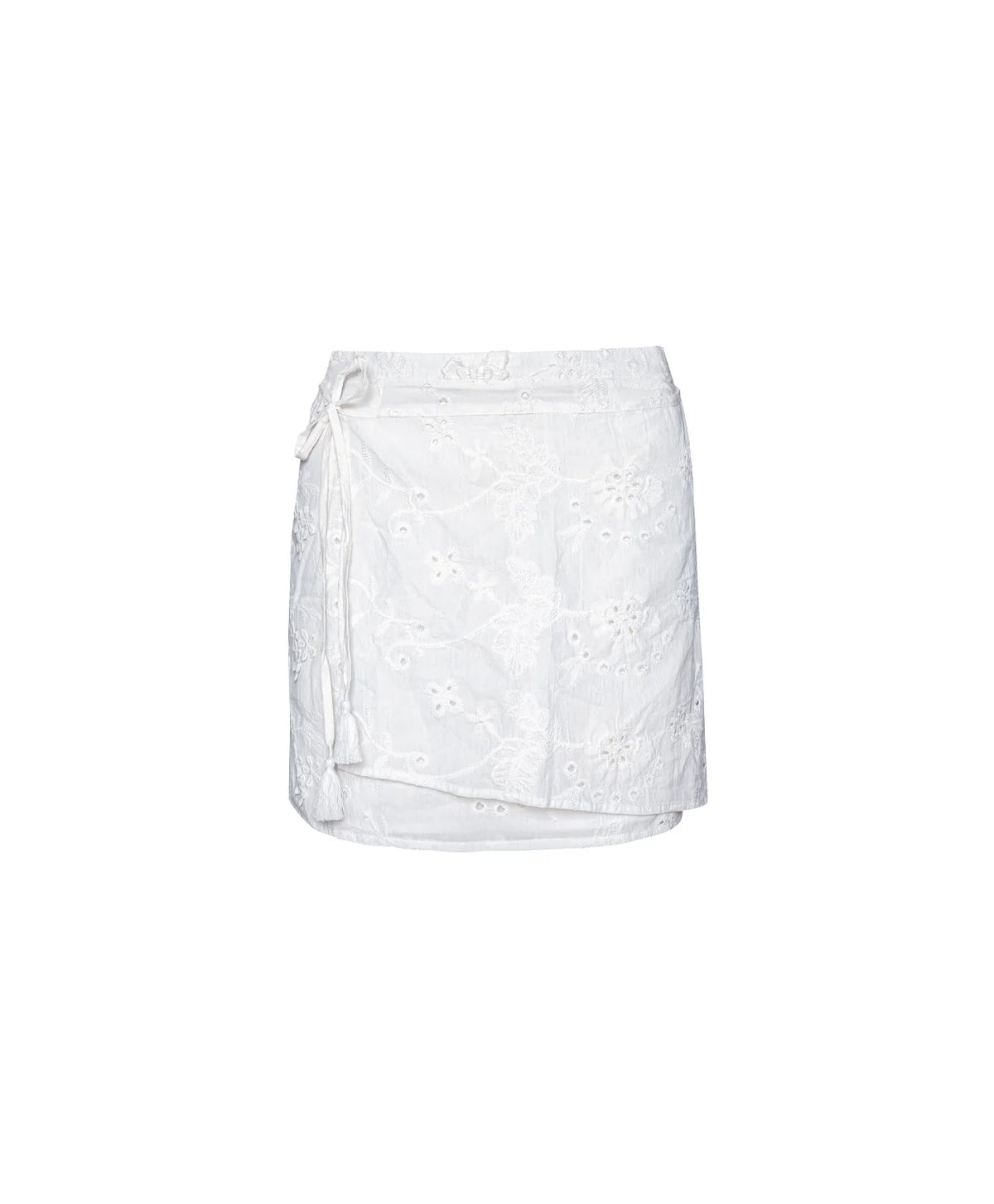 PQ Swim Aria Wrap Skirt- White Sands