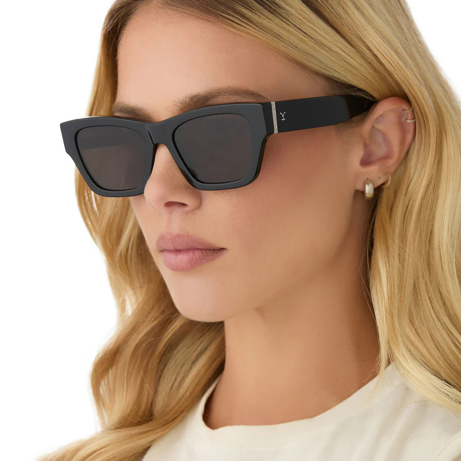 DIFF Eyewear Beth II Polarized - Night sky black silver with grey
