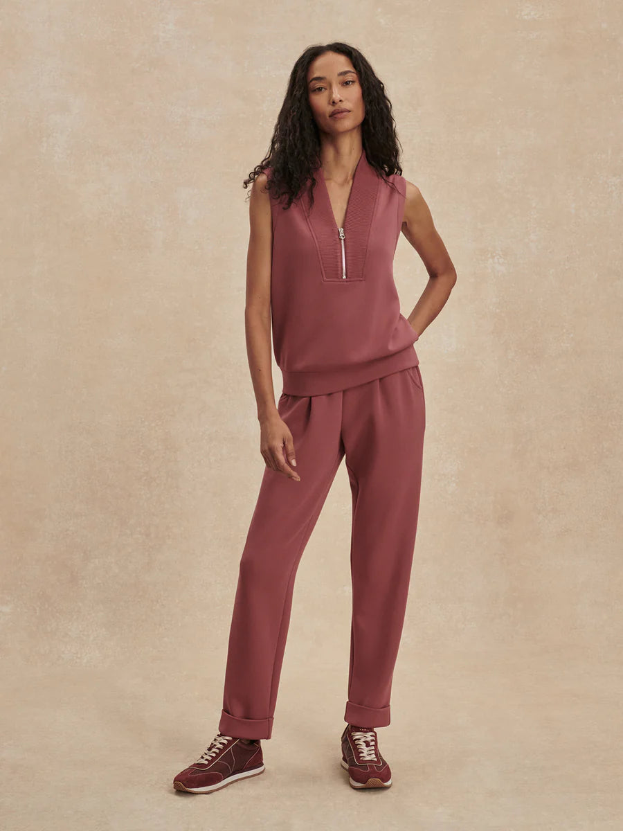Varley Beau Sleeveless Half Zip- Wild Rhubarb