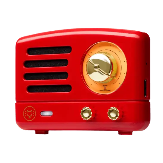 Muzen Otr Sticker Magnet Fridge Bluetooth Speaker- Red