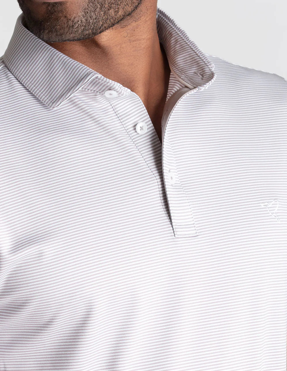 Birddogs Allen DeGeneres Polo - Grey Pencil Stripe