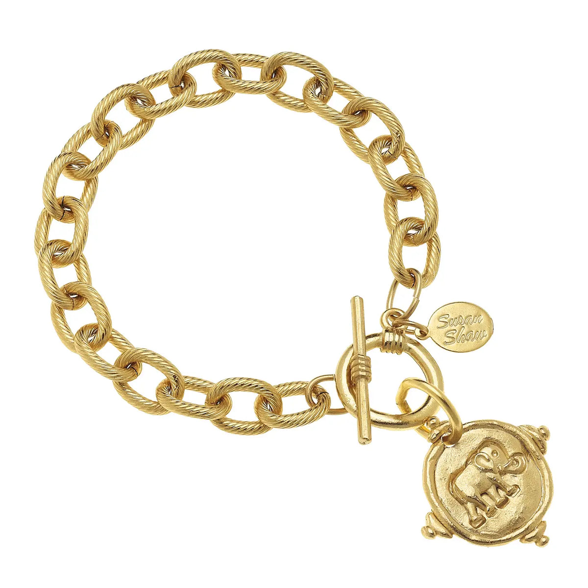 Susan Shaw Gold Elephant Bracelet