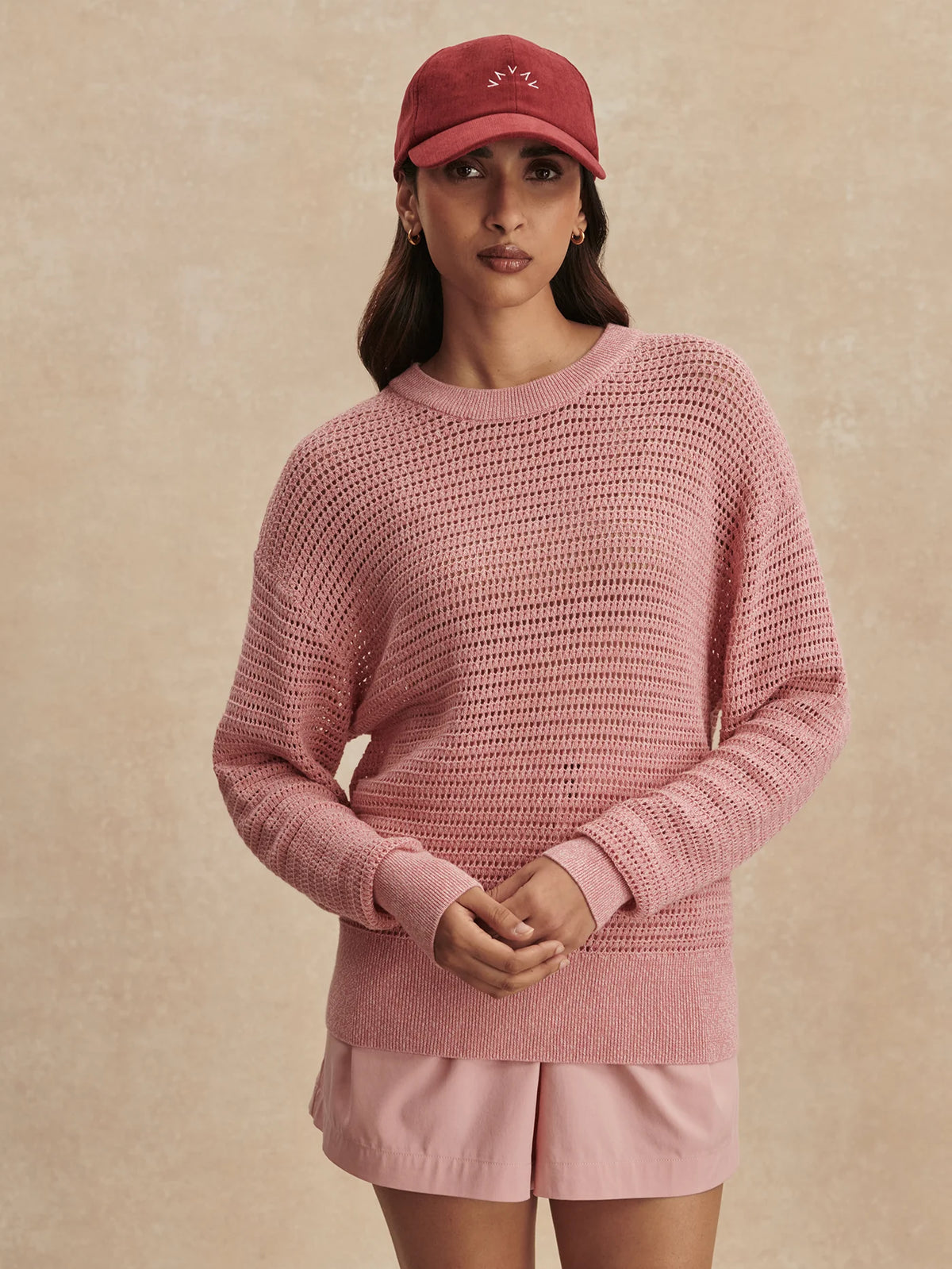 Varley Kershaw Knit Sweater- Brandy Rose