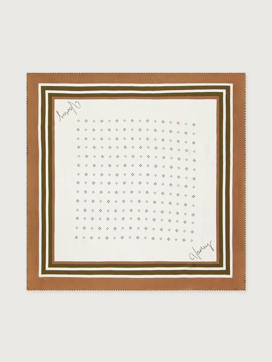 Varley Silk Signature Scarf- Pristine/ Golden Bronze