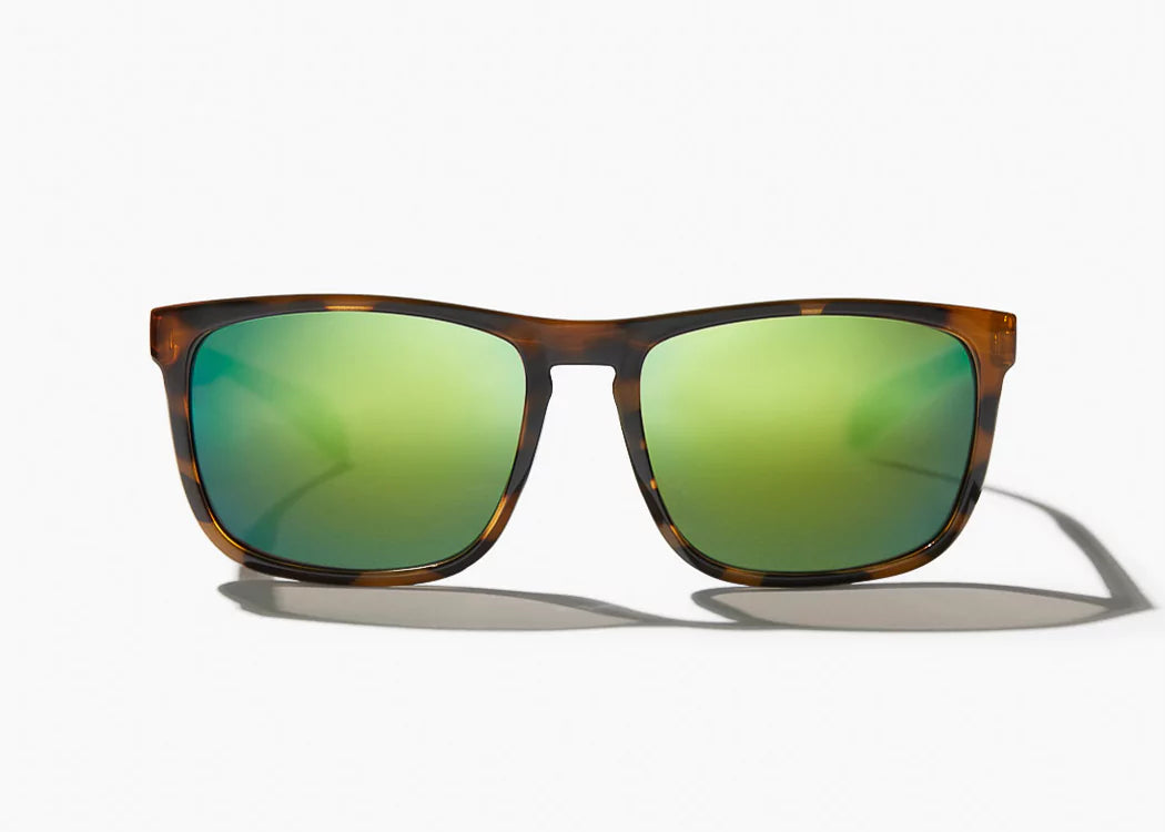Bajio Calda Sunglasses - Brown Tortoise - Green Mirror Glass