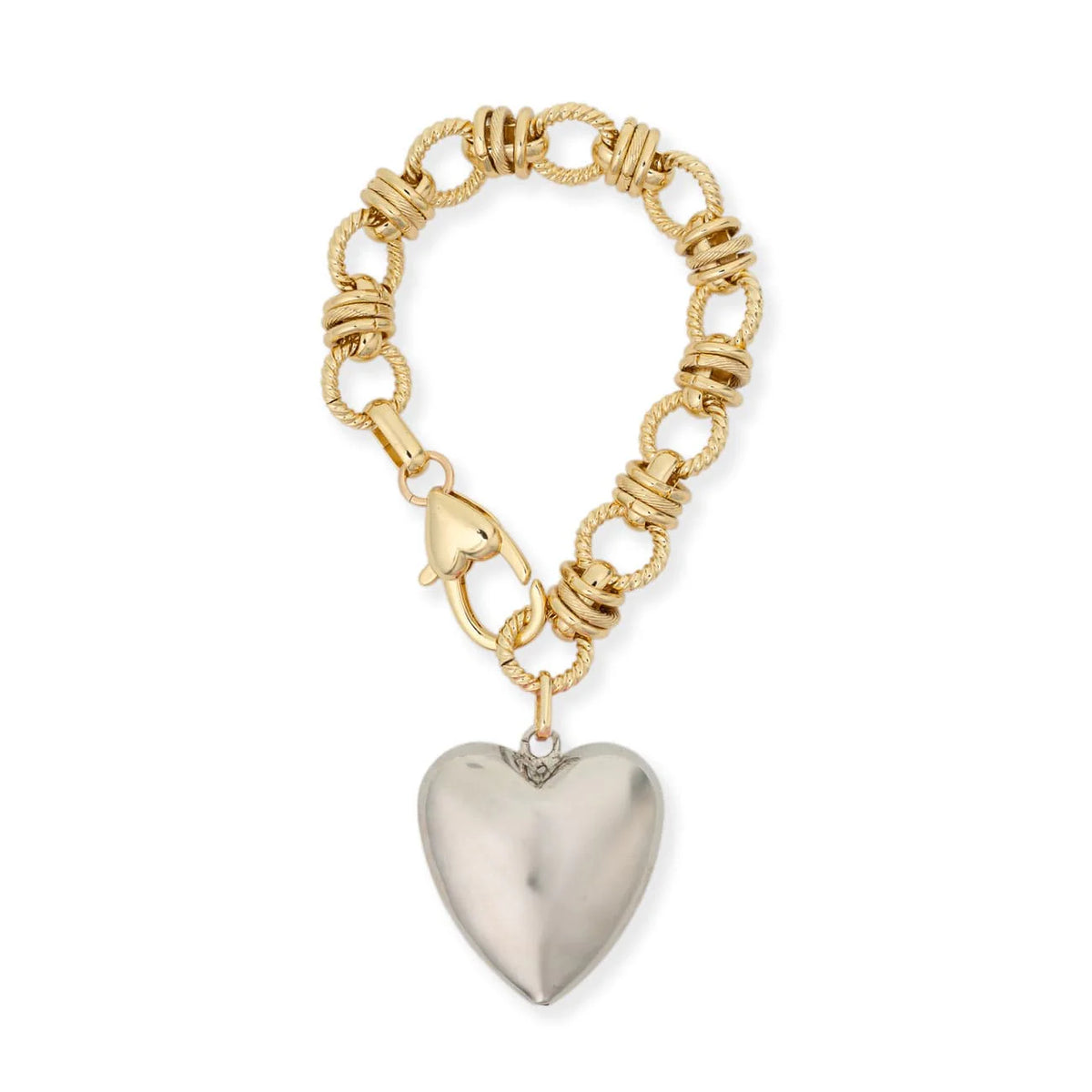 Bracha Rowan Heart Bracelet - Silver