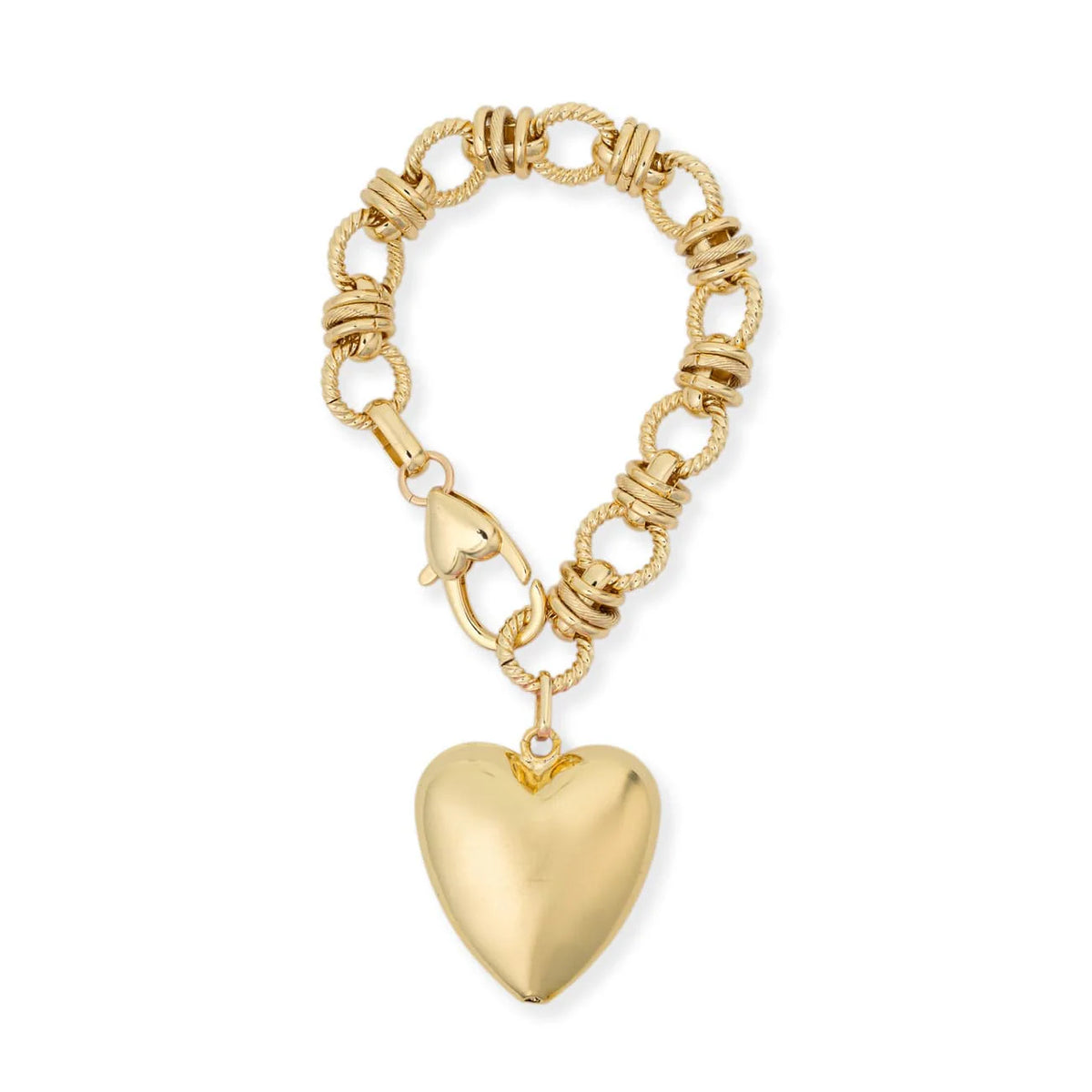 Bracha Rowan Heart Bracelet - Gold