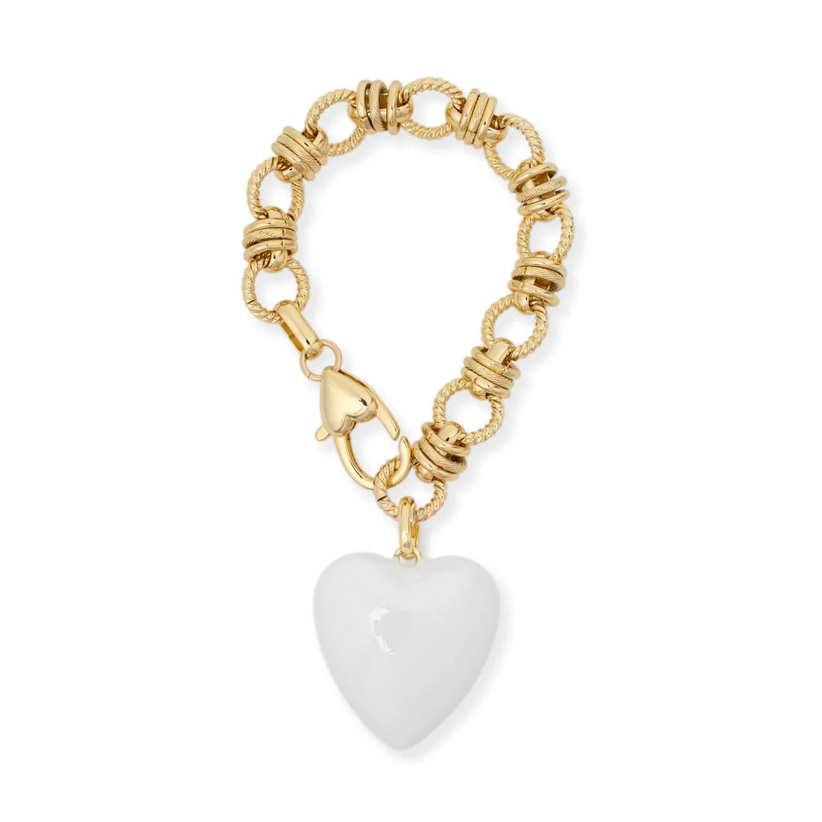 Bracha Rowan Heart Bracelet - White