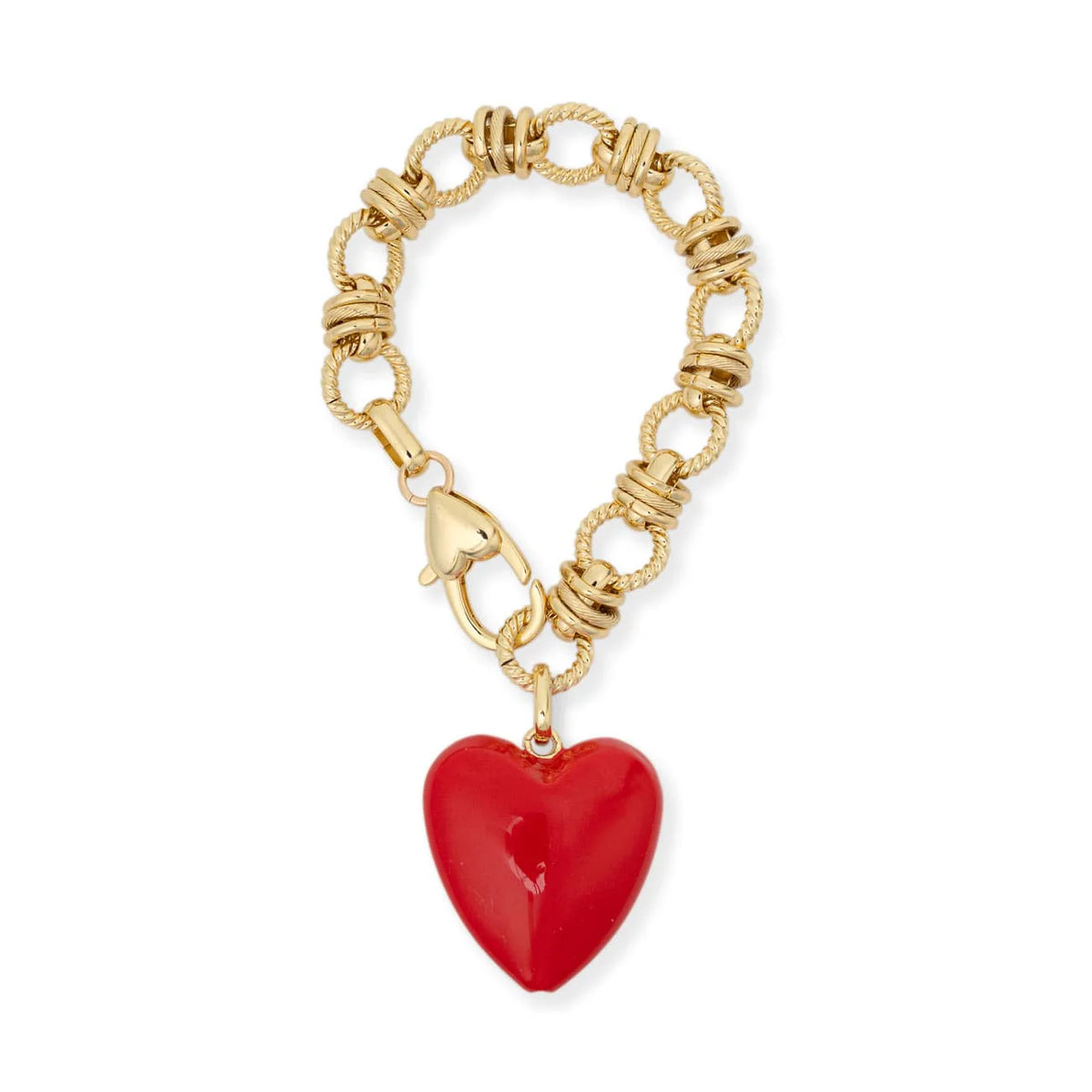 Bracha Rowan Heart Bracelet - Red