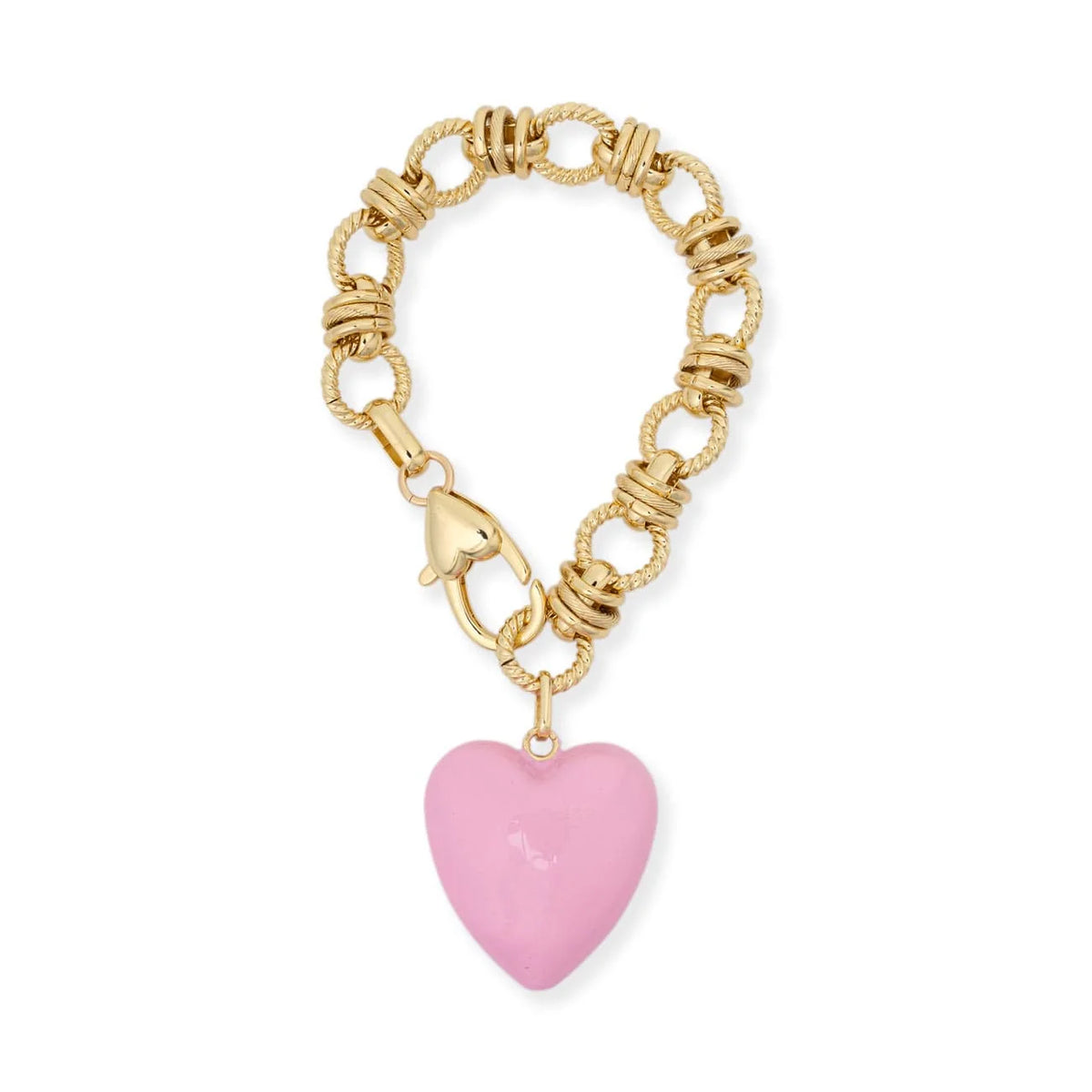 Bracha Rowan Heart Bracelet - Pink