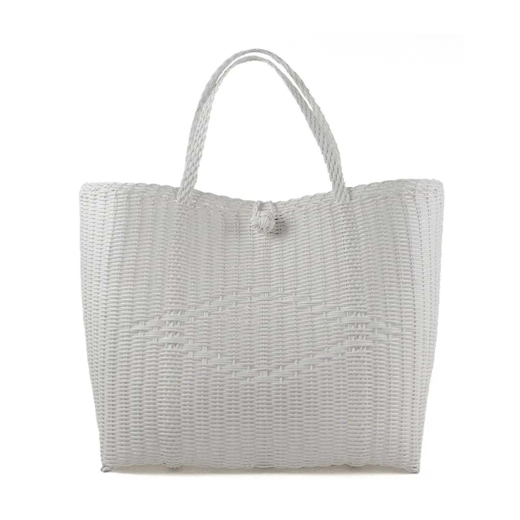 The Lilley Line Medium Tote - Solid White