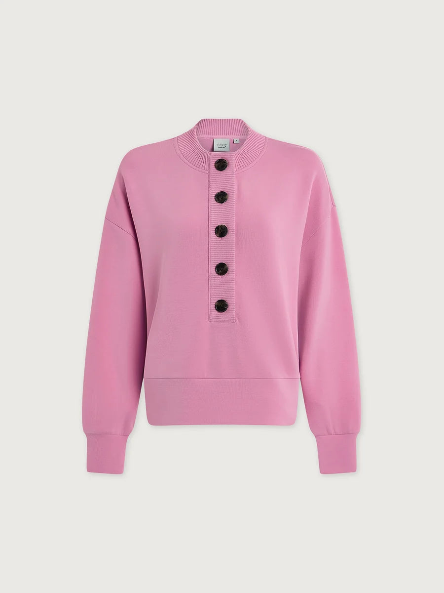 Varley Reena Button Front Sweat- Moonlite Mauve