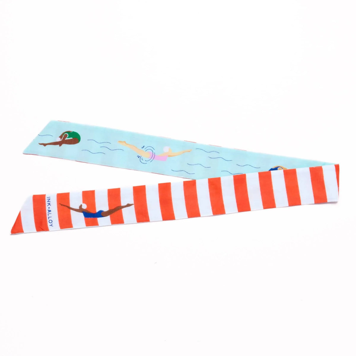 INK+ALLOY Camile Skinny Scarf Swimmer Print