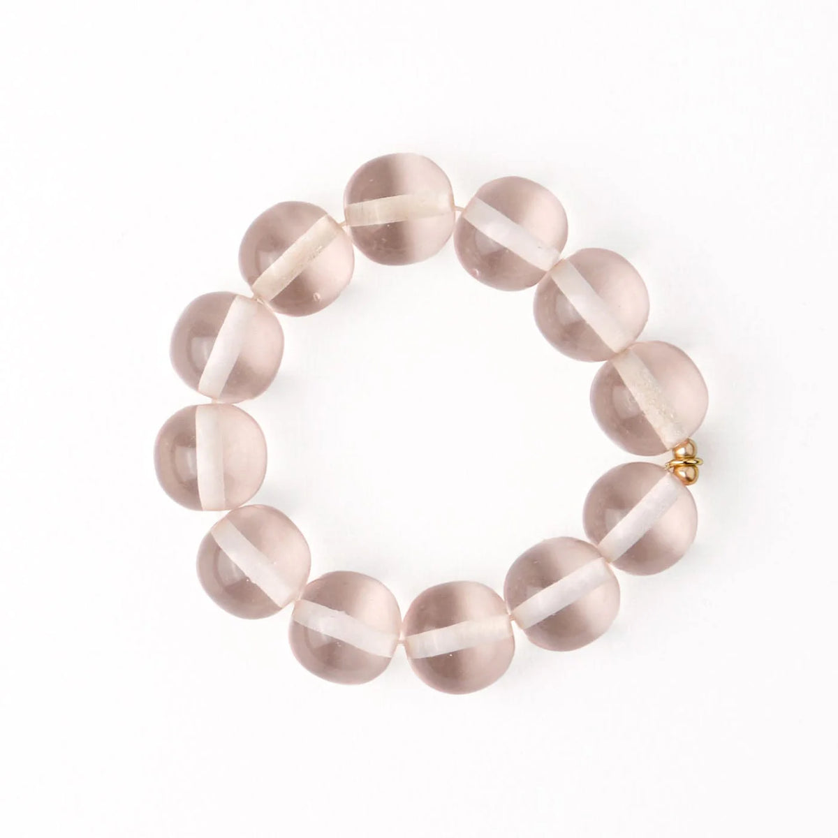 INK+ALLOY Cece Large Resin Bead Bracelet Clear