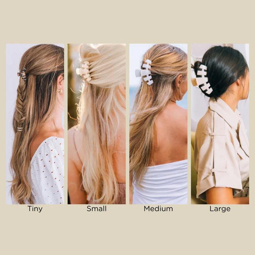 Teleties Classic Hair Clip - Coconut White