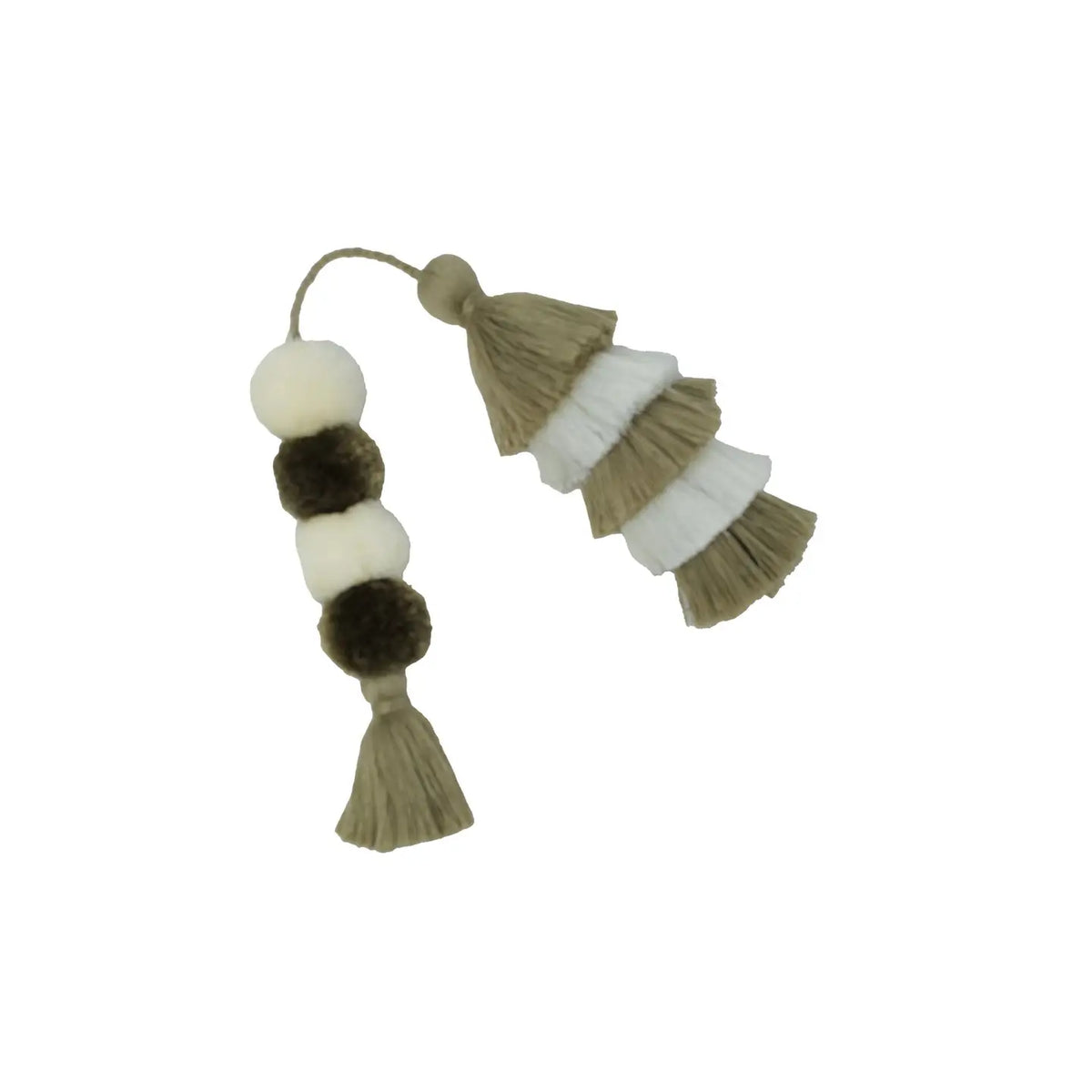 The Lilley Line Flair Pom - Beige + White