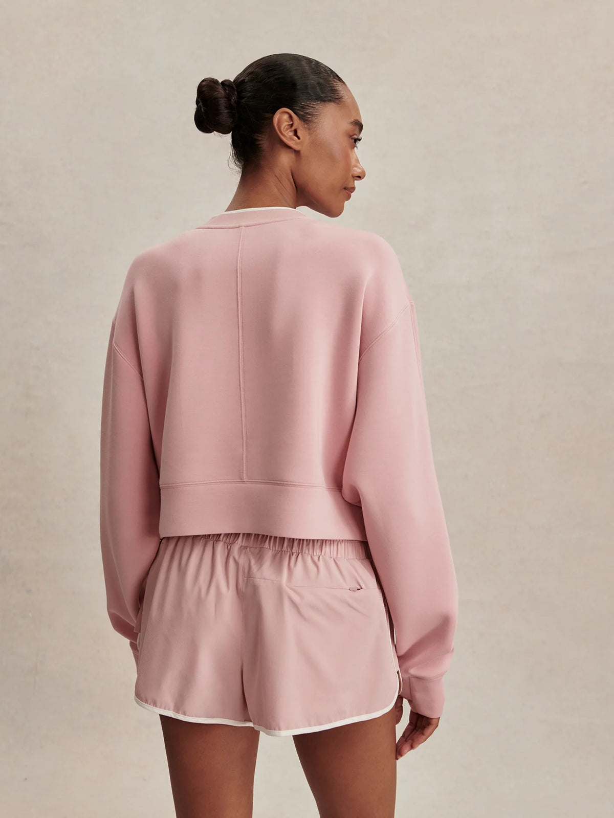 Varley Tasmin Cropped Sweat- Zephyr Mauve
