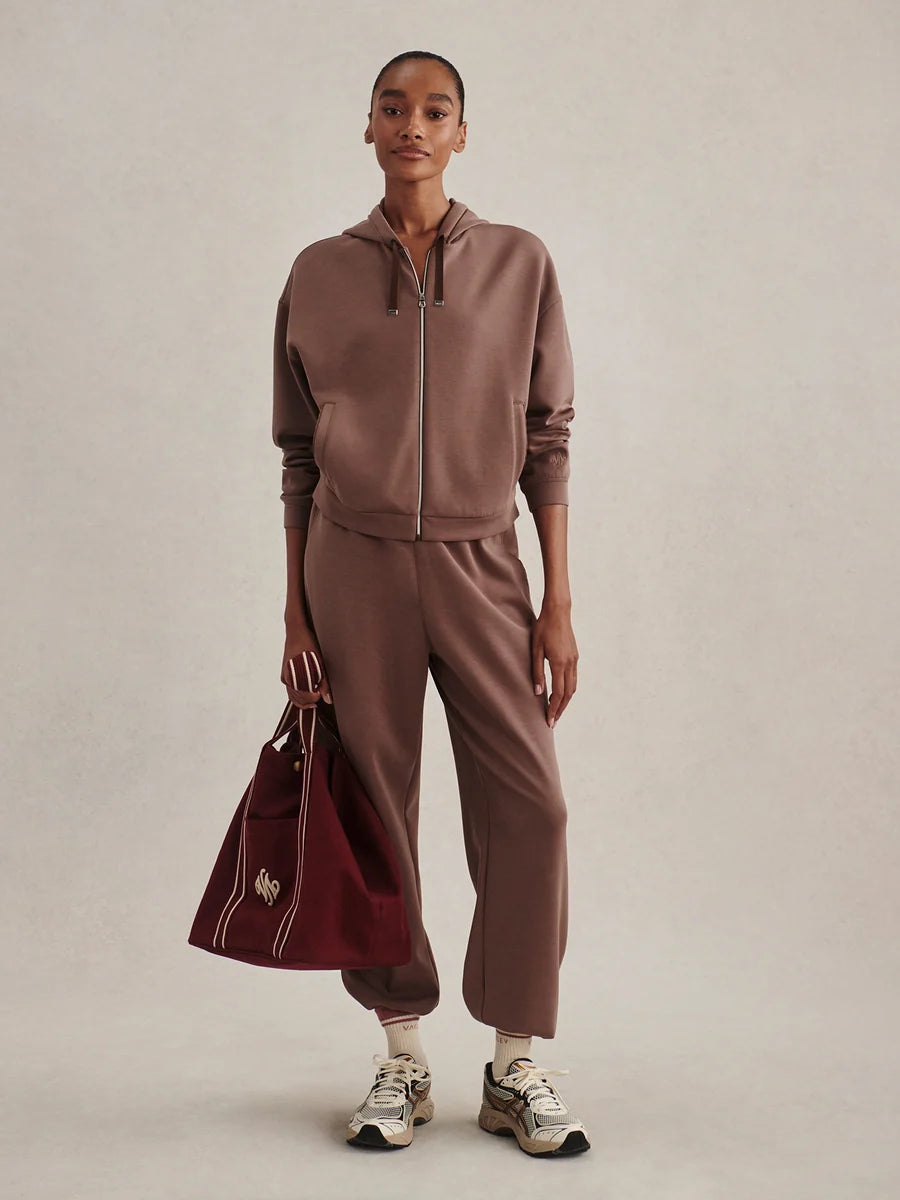 Varley Jorgie Zip-Through Hoodie- Coffee Quartz