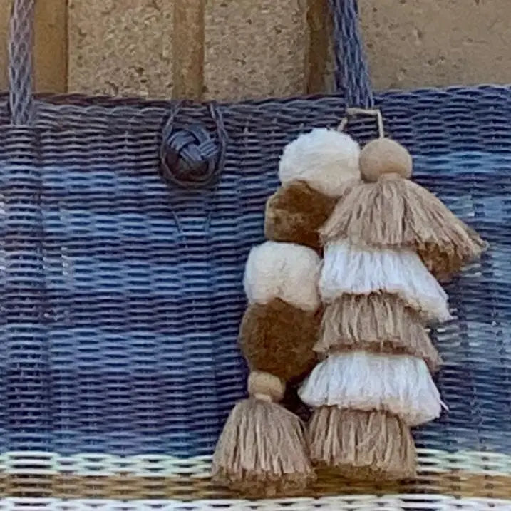 The Lilley Line Flair Pom - Beige + White