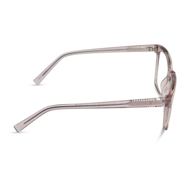 DIFF Eyewear Alex Black Blue Light Readers - Light Pink Crystal