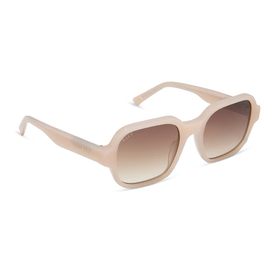 DIFF Eyewear Lola Polarized Sunglasses - Milky blush brown