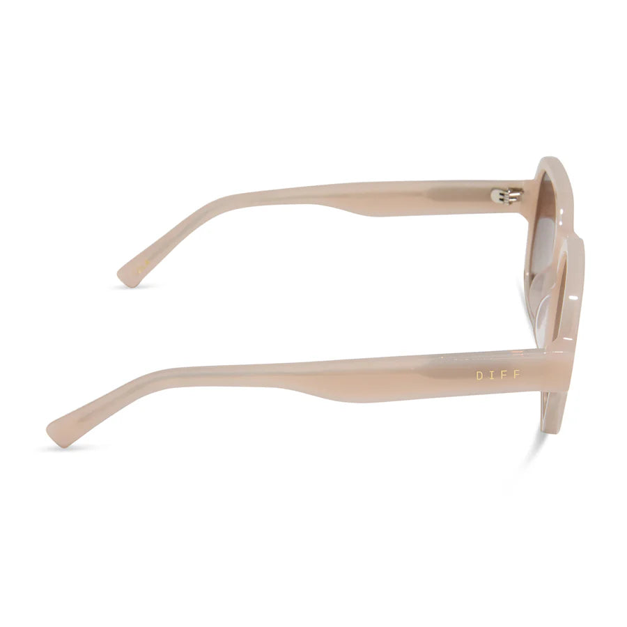 DIFF Eyewear Lola Polarized Sunglasses - Milky blush brown