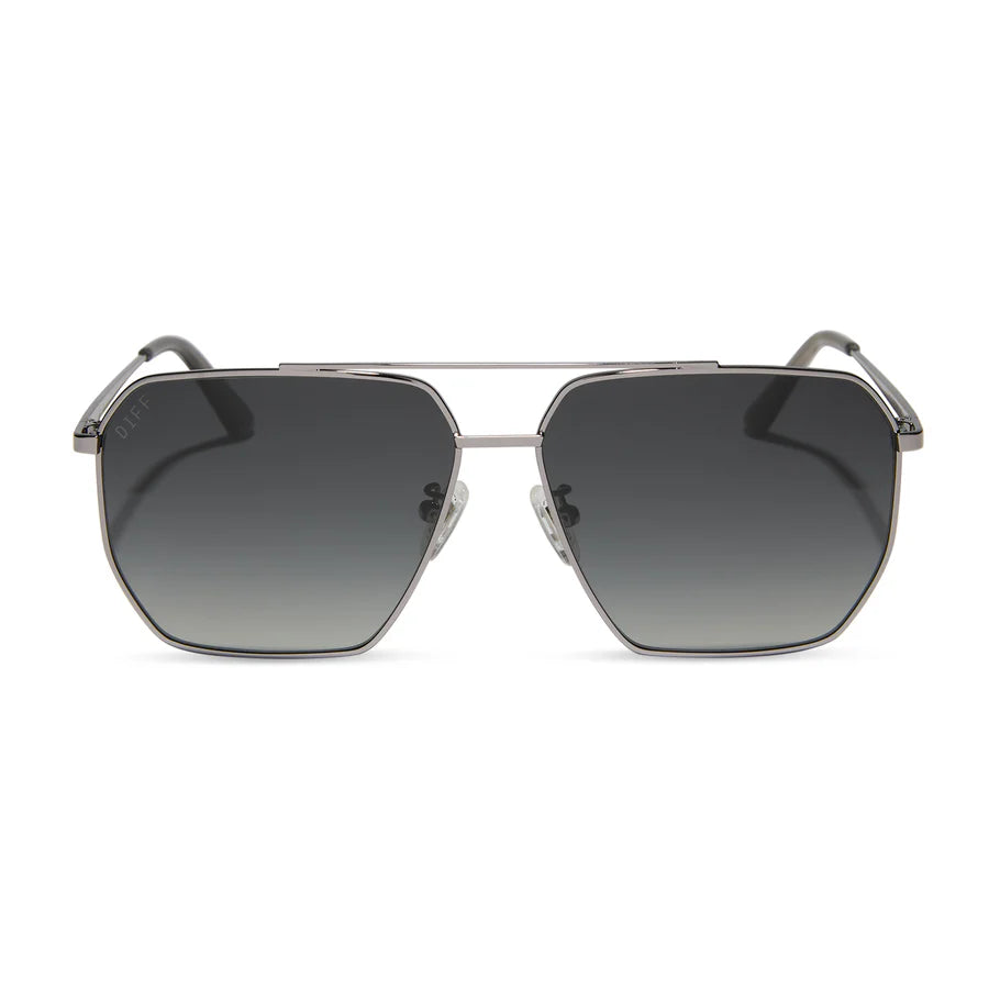 DIFF Eyewear Berkely Polarized Sunglasses - Gunmetal + Grey