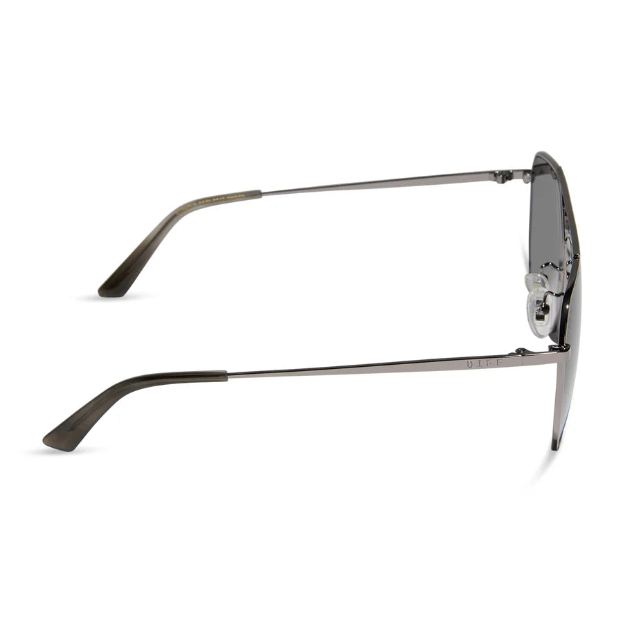 DIFF Eyewear Berkely Polarized Sunglasses - Gunmetal + Grey