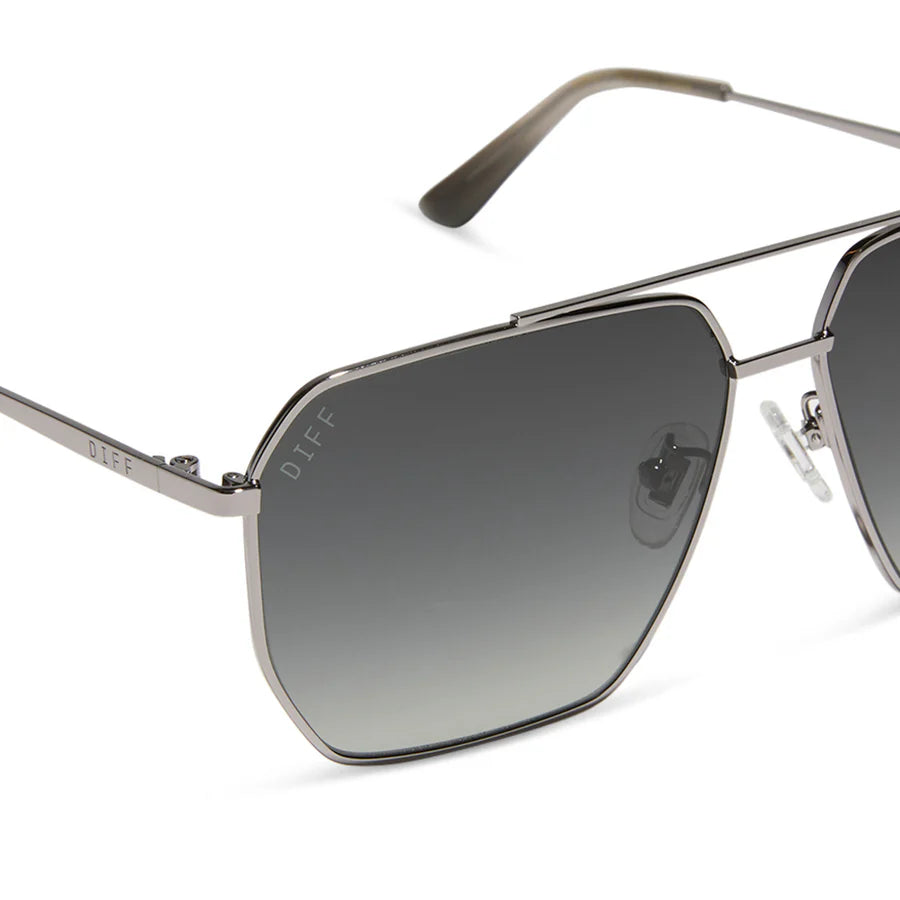 DIFF Eyewear Berkely Polarized Sunglasses - Gunmetal + Grey