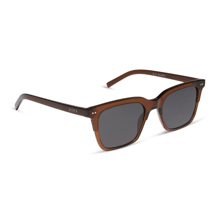 DIFF Eyewear Men’s Polarized Billie Sunglasses - Whiskey grey