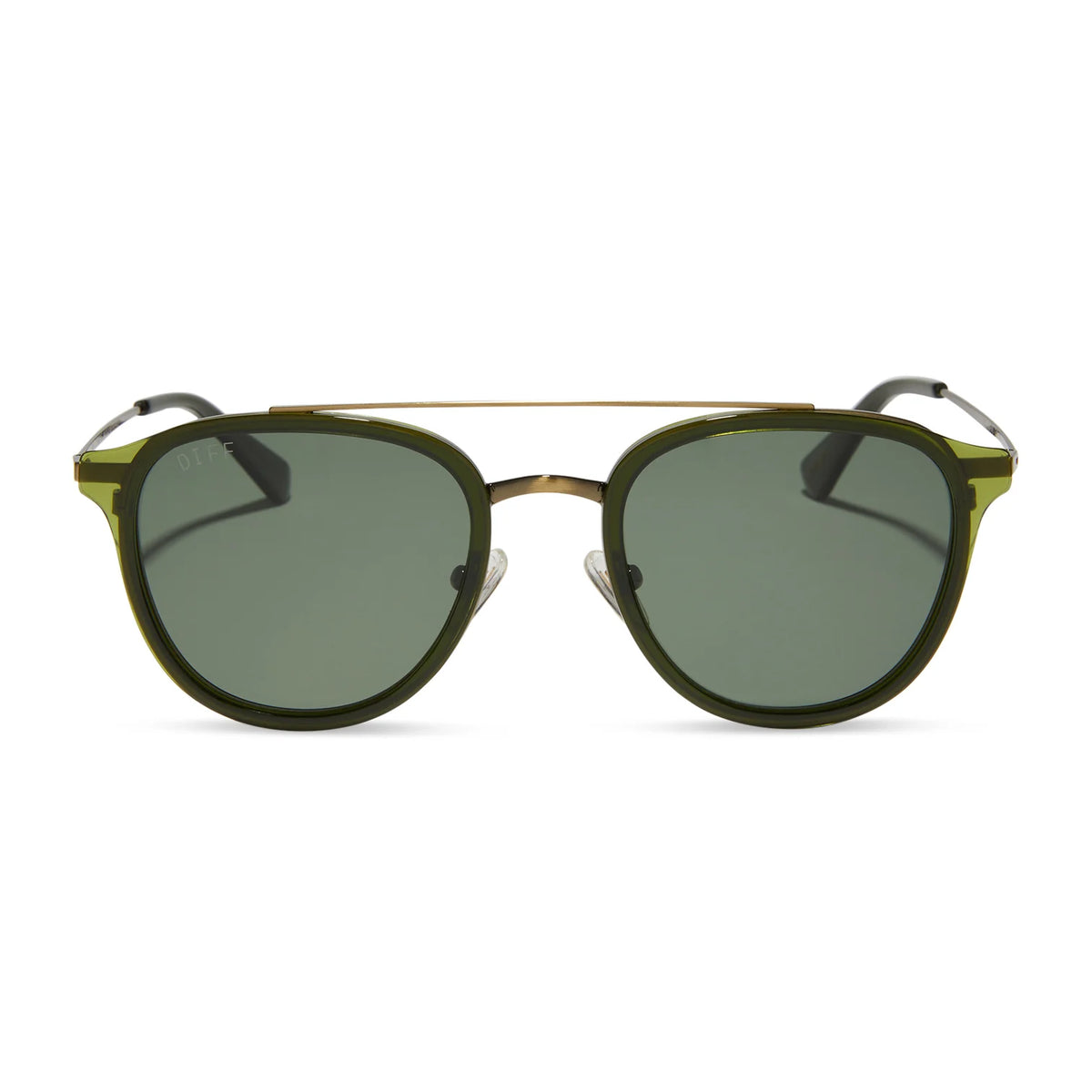 DIFF Eyewear Men’s Polarized Camden Sunglasses - Dark Olive Crystal