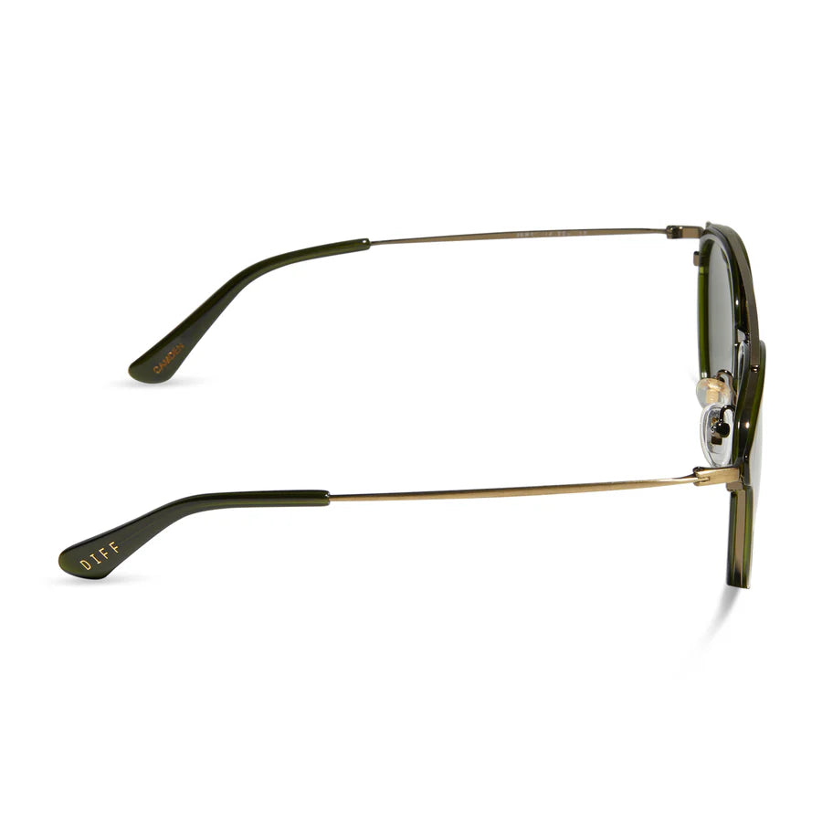 DIFF Eyewear Men’s Polarized Camden Sunglasses - Dark Olive Crystal