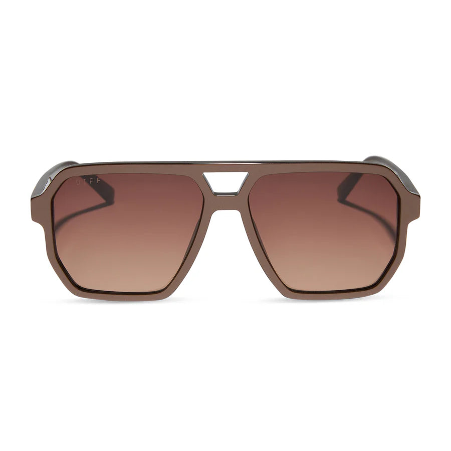 DIFF Eyewear Women’s Cameron Polarized Sunglasses - Moscow Mule + Brown Gradient