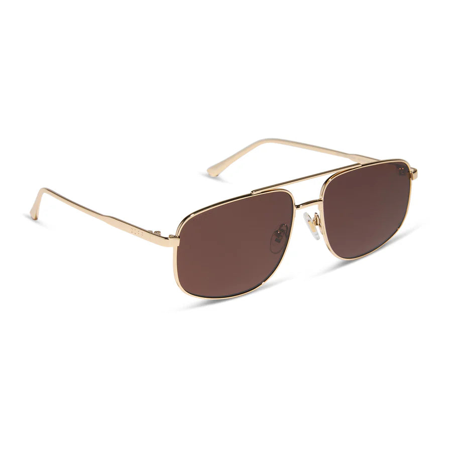 DIFF Eyewear Charley Polarized Sunglasses - Gold brown