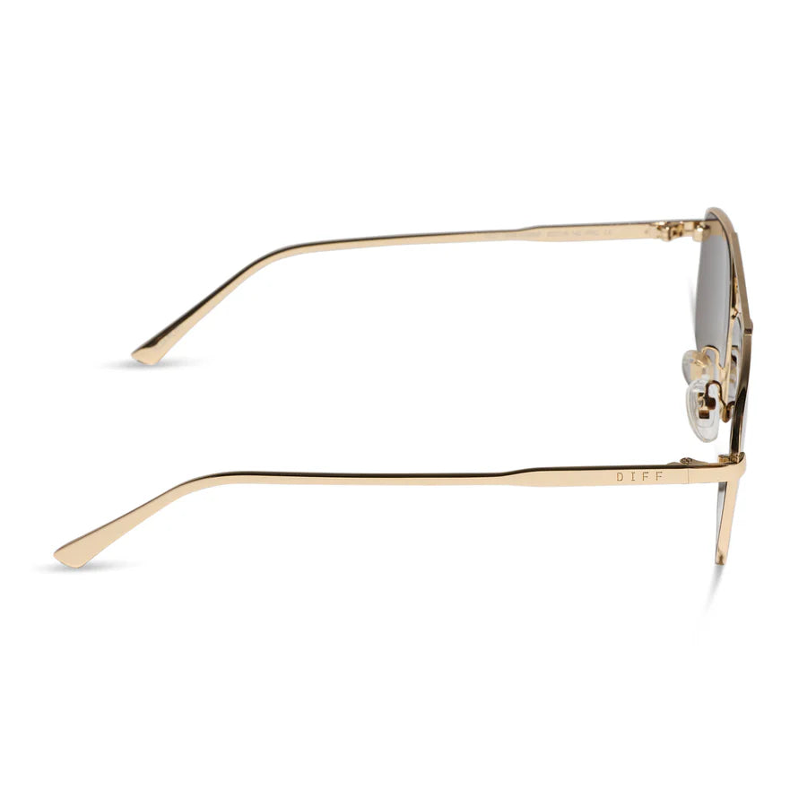 DIFF Eyewear Charley Polarized Sunglasses - Gold brown