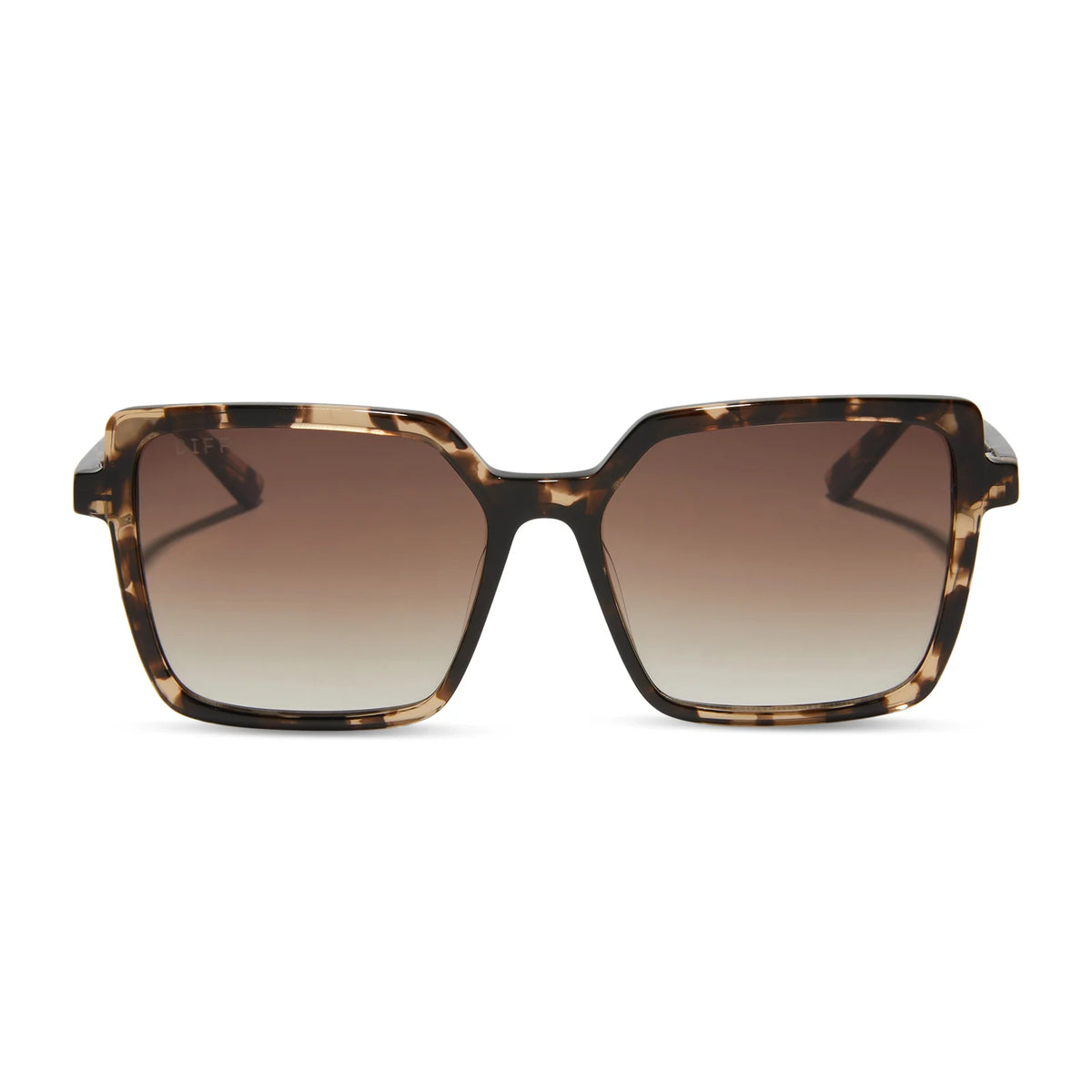 DIFF Eyewear Esme Polarized Sunglasses - Espresso Tortoise Brown Gradient
