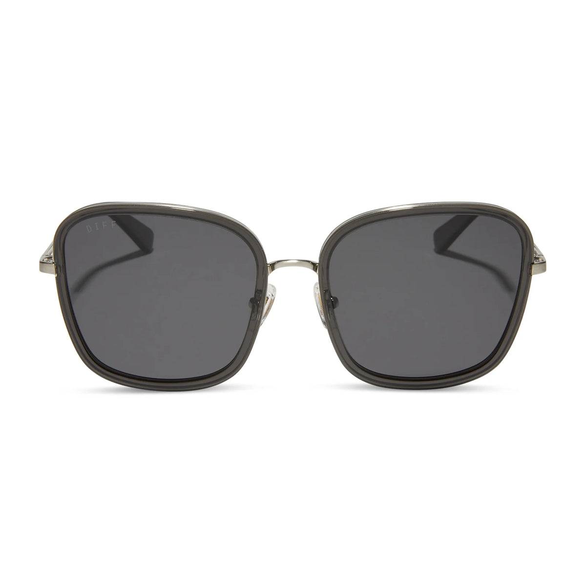 DIFF Eyewear Sunglasses - Genevieve Black Smoke Crystal + Grey Polarized