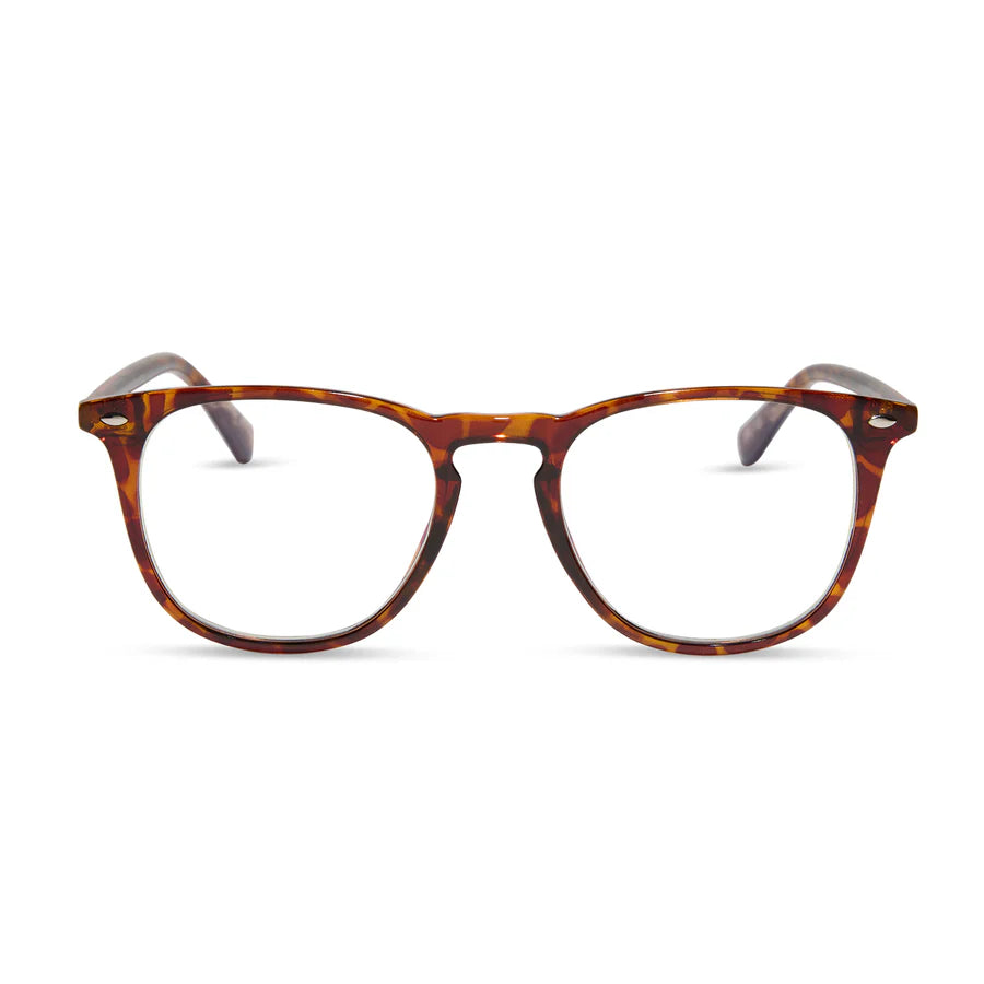 DIFF Eyewear Griffin Blue Light Readers - Amber Tortoise
