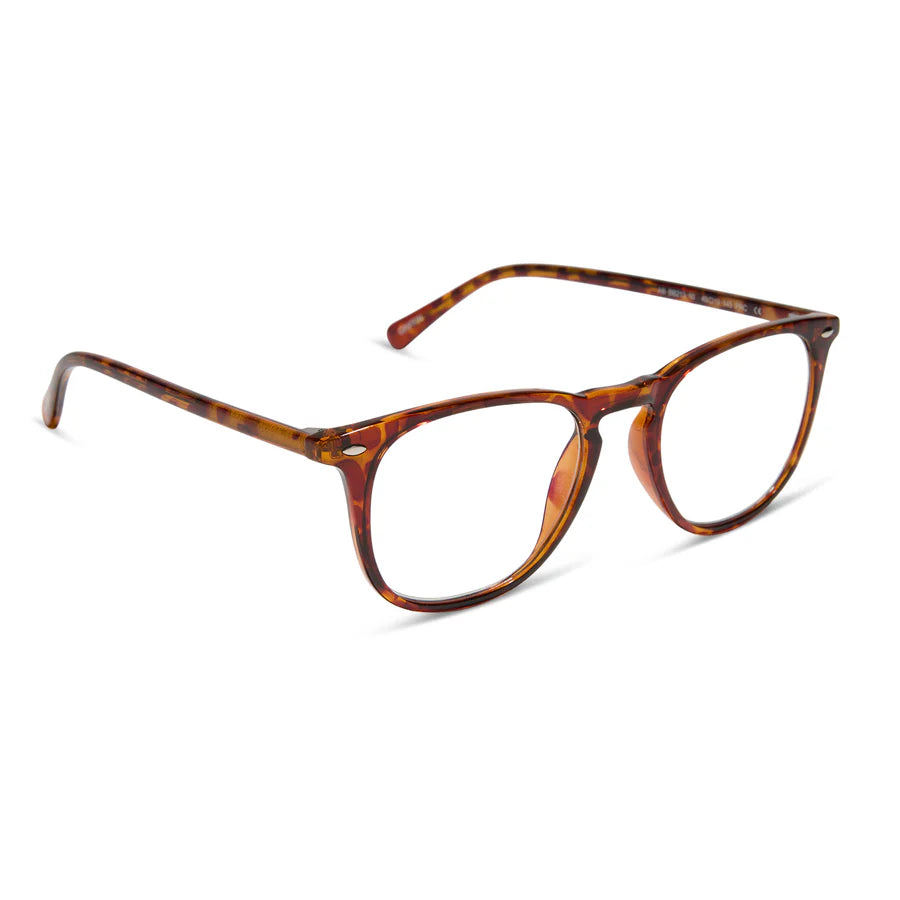 DIFF Eyewear Griffin Blue Light Readers - Amber Tortoise