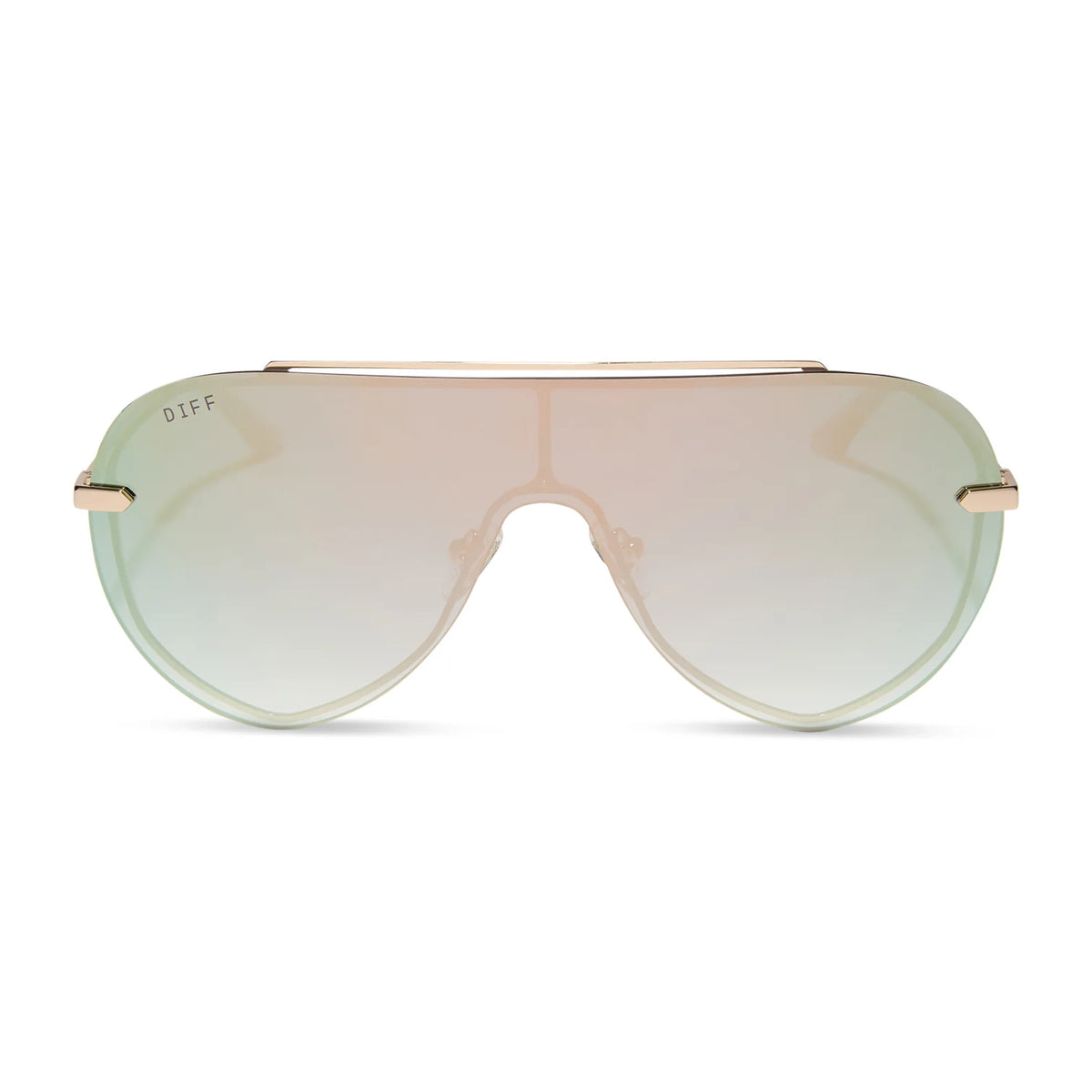 DIFF Eyewear Imani Sunglasses - Gold cool matcha
