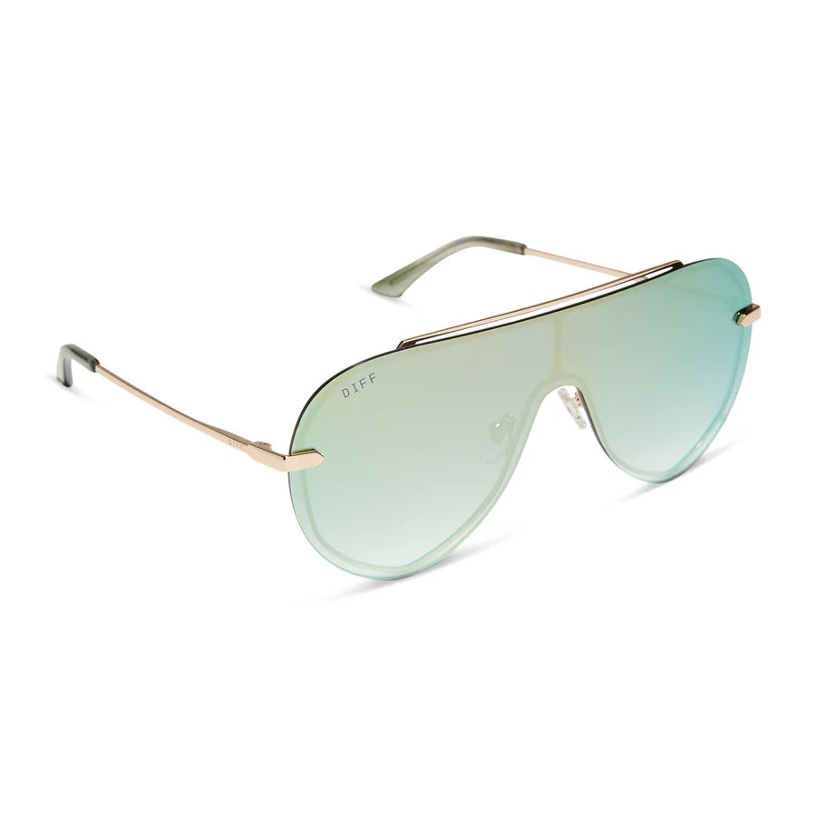 DIFF Eyewear Imani Sunglasses - Gold cool matcha