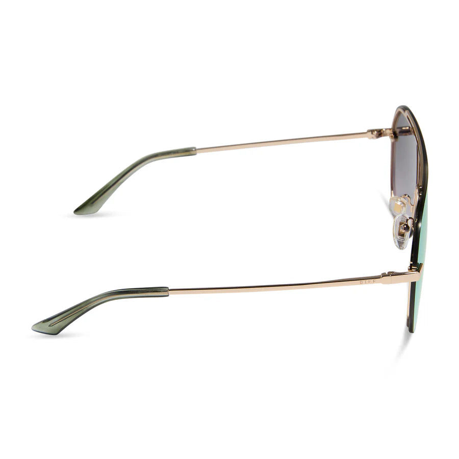 DIFF Eyewear Imani Sunglasses - Gold cool matcha