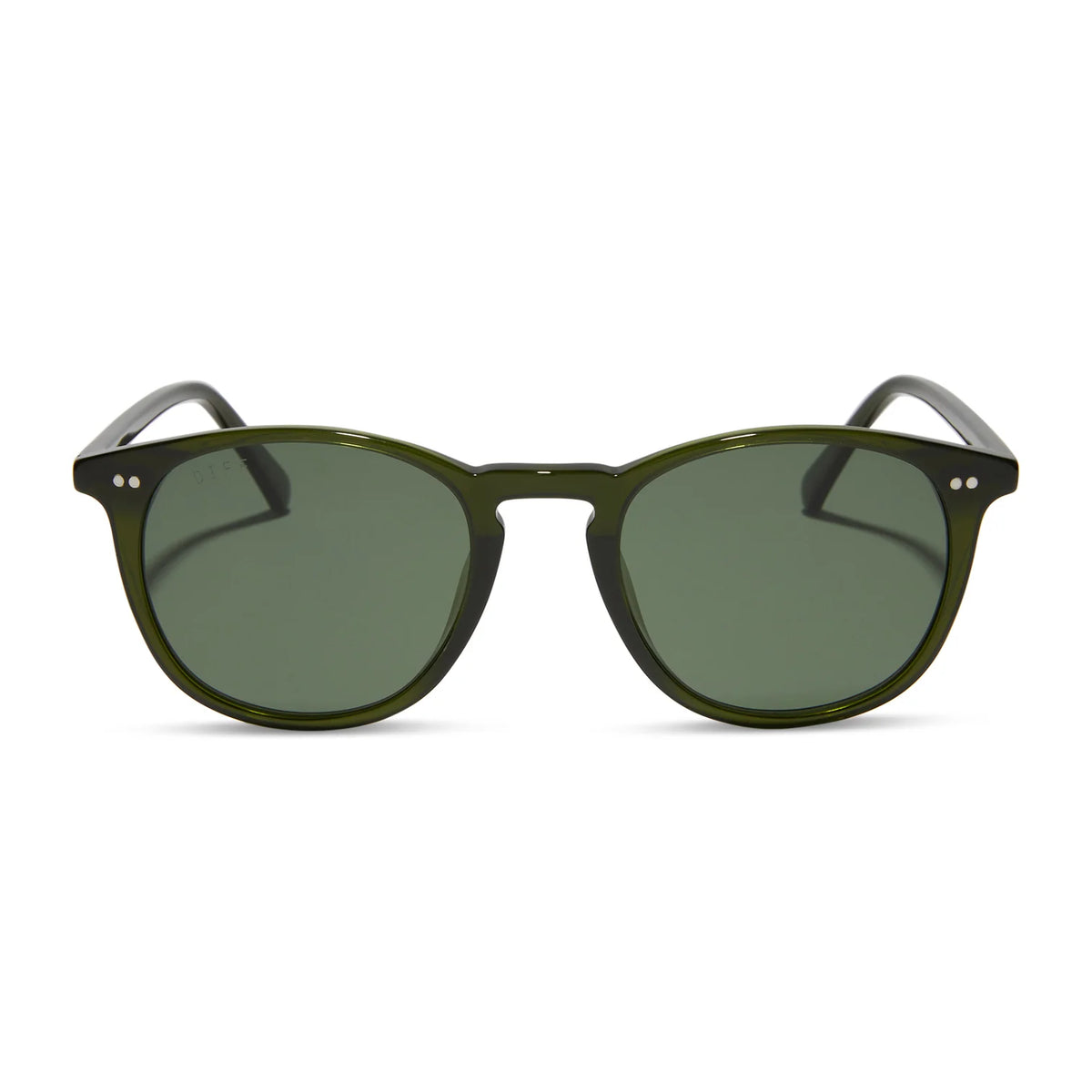 DIFF Eyewear Men’s Polarized Jaxson XL Sunglasses - Dark Olive Crystal