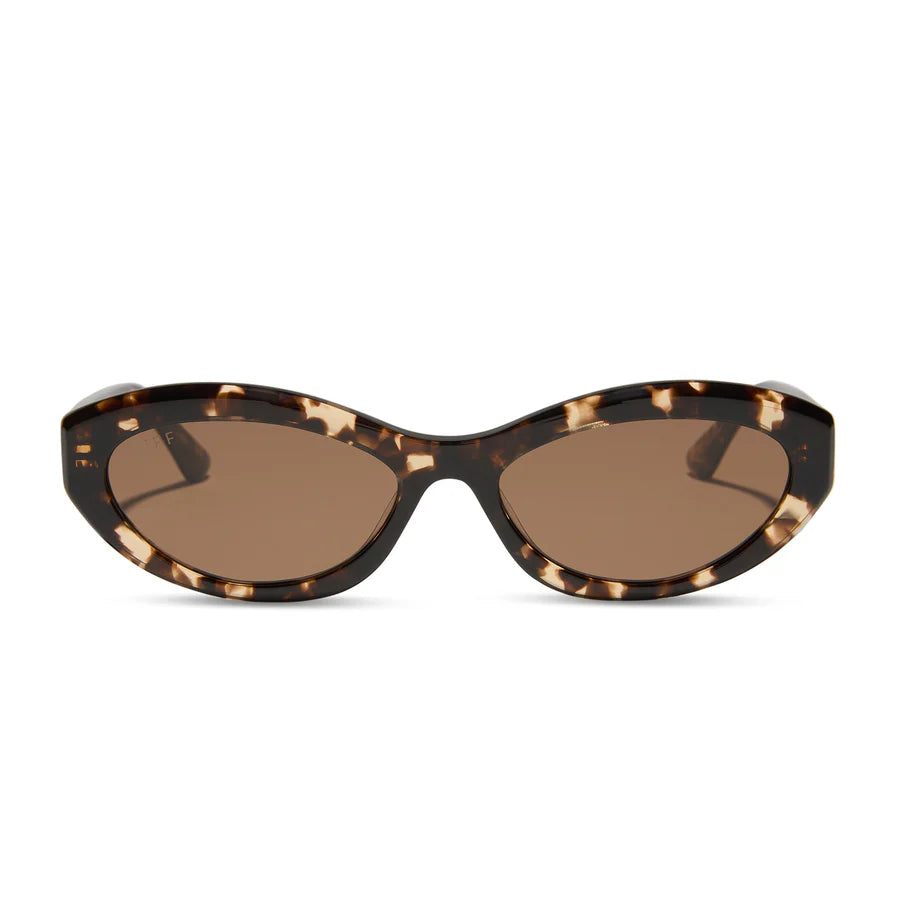 DIFF Eyewear Dolce Bella Polarized Sunglasses - Espresso tortoise brown