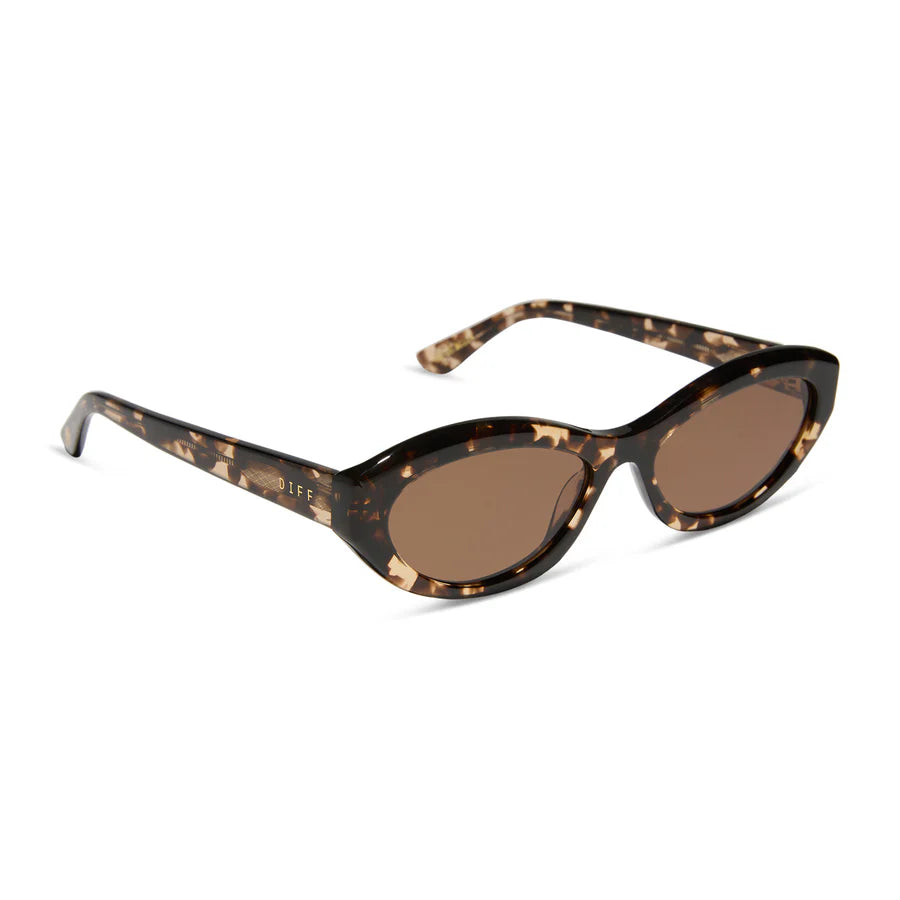 DIFF Eyewear Dolce Bella Polarized Sunglasses - Espresso tortoise brown