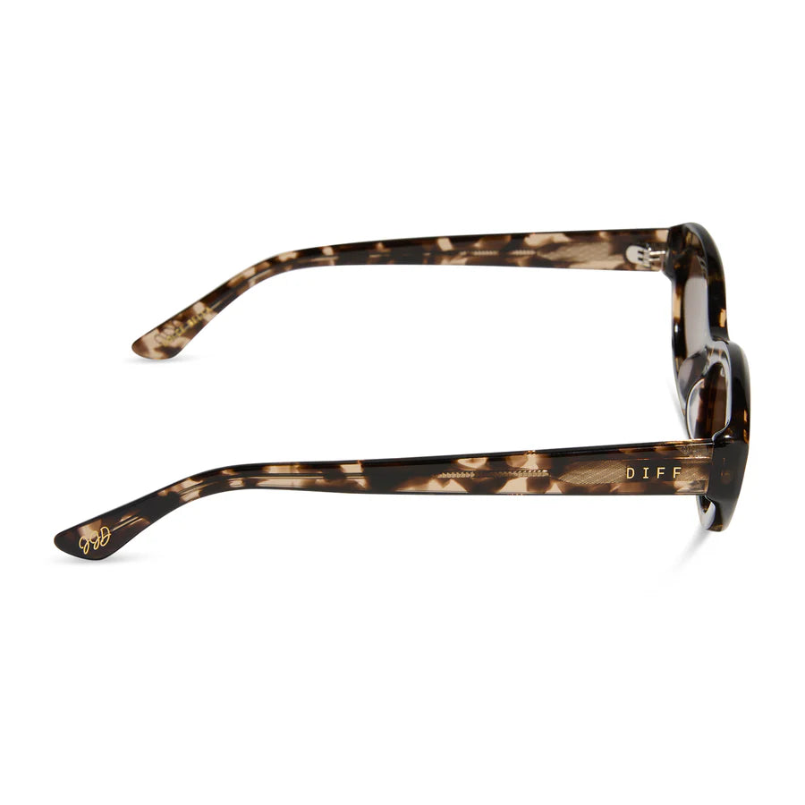 DIFF Eyewear Dolce Bella Polarized Sunglasses - Espresso tortoise brown